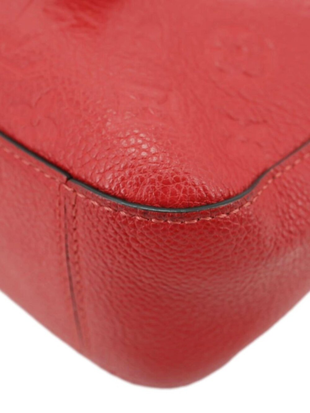 Louis Vuitton Saintonge Monogram Empreinte Leather Crossbody Bag Red - Picture 9 of 13